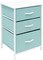 Sorbus Nightstand with 3 Drawers - Furniture Storage for Bedroom, Closet, Office Organization - Steel Frame, Wood Top, Pastel Fabric Bin